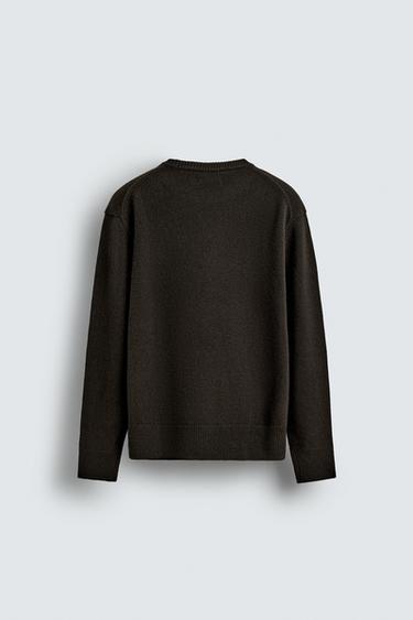PULL EN LAINE - CACHEMIRE AARON LEVINE X ZARA - Marron foncé de Zara - Image 7