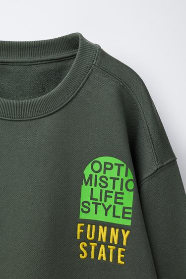 SWEAT IMPRIMÉ - Vert de Zara - Image 2
