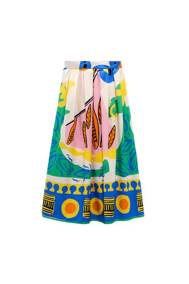 PRINTED VOLUMINOUS SKIRT