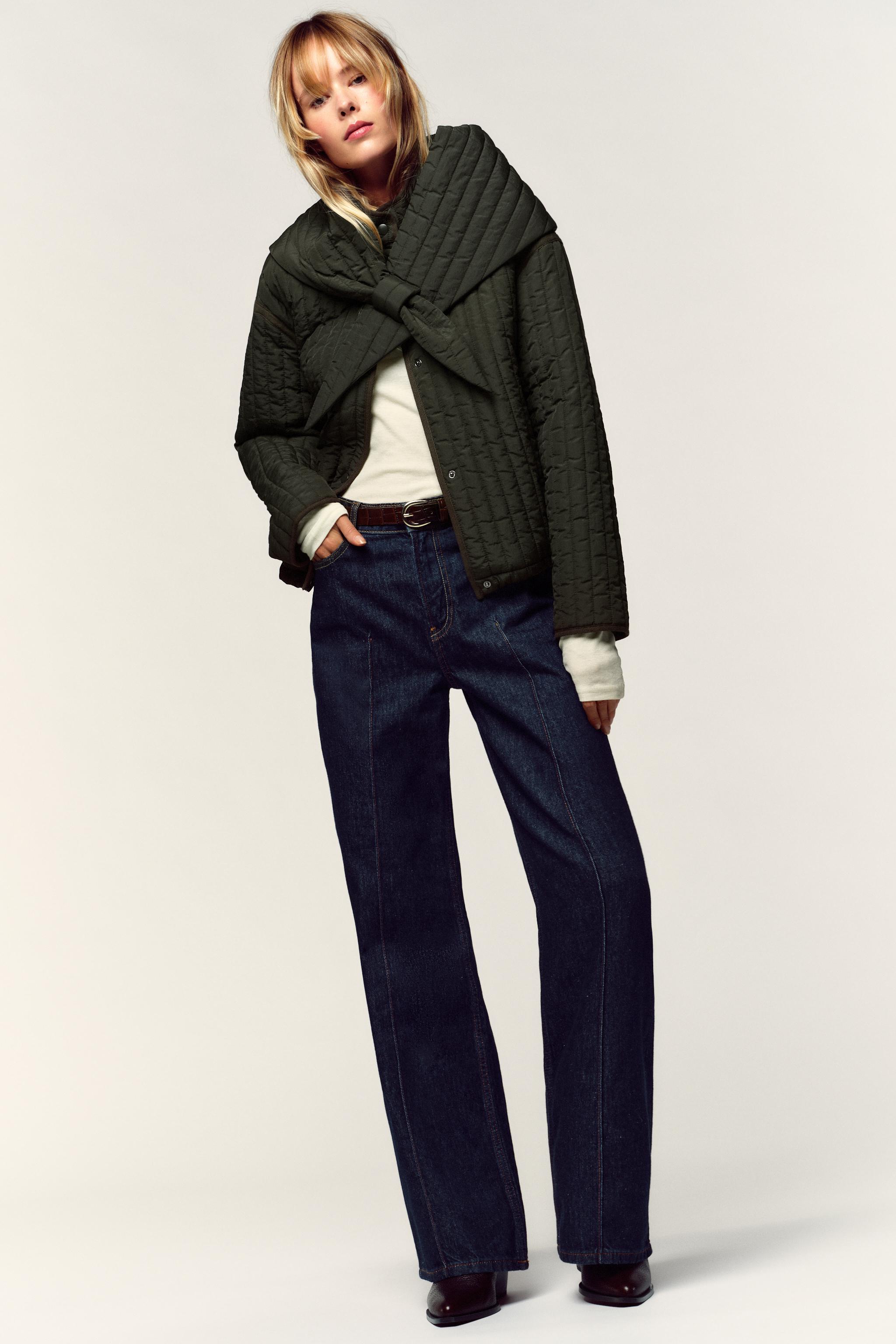 ZARA ZW キルティング ロング丈ジャケット コート M アノラック ダウン ZARA ZW キルティング ロング丈ジャケット コート M アノラック
