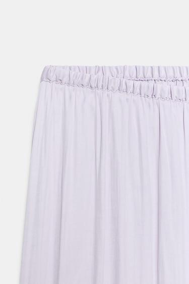PANTALON FLUIDE PALAZZO - Lilas clair de Zara - Image 7