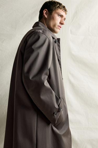 WATER-REPELLENT TRENCH COAT WITH DETACHABLE LINING — Chocolate 1