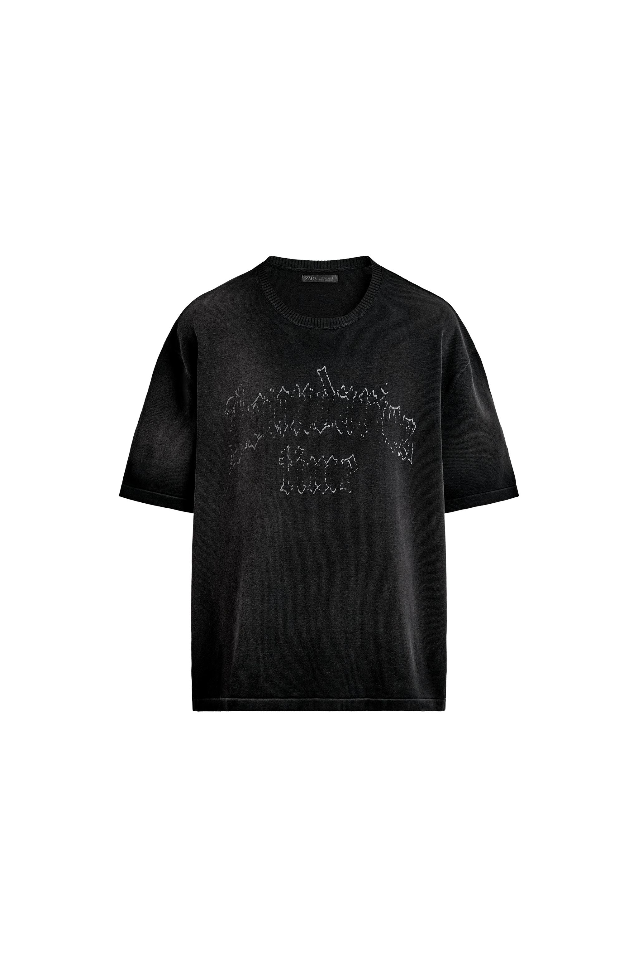 【ZARA】日本完売 ●#LADY GAGA ウォッシュド Tシャツ ブラック ZARA】日本完売 ○#LADY GAGA ウォッシュド Tシャツ ブラック - メルカリ