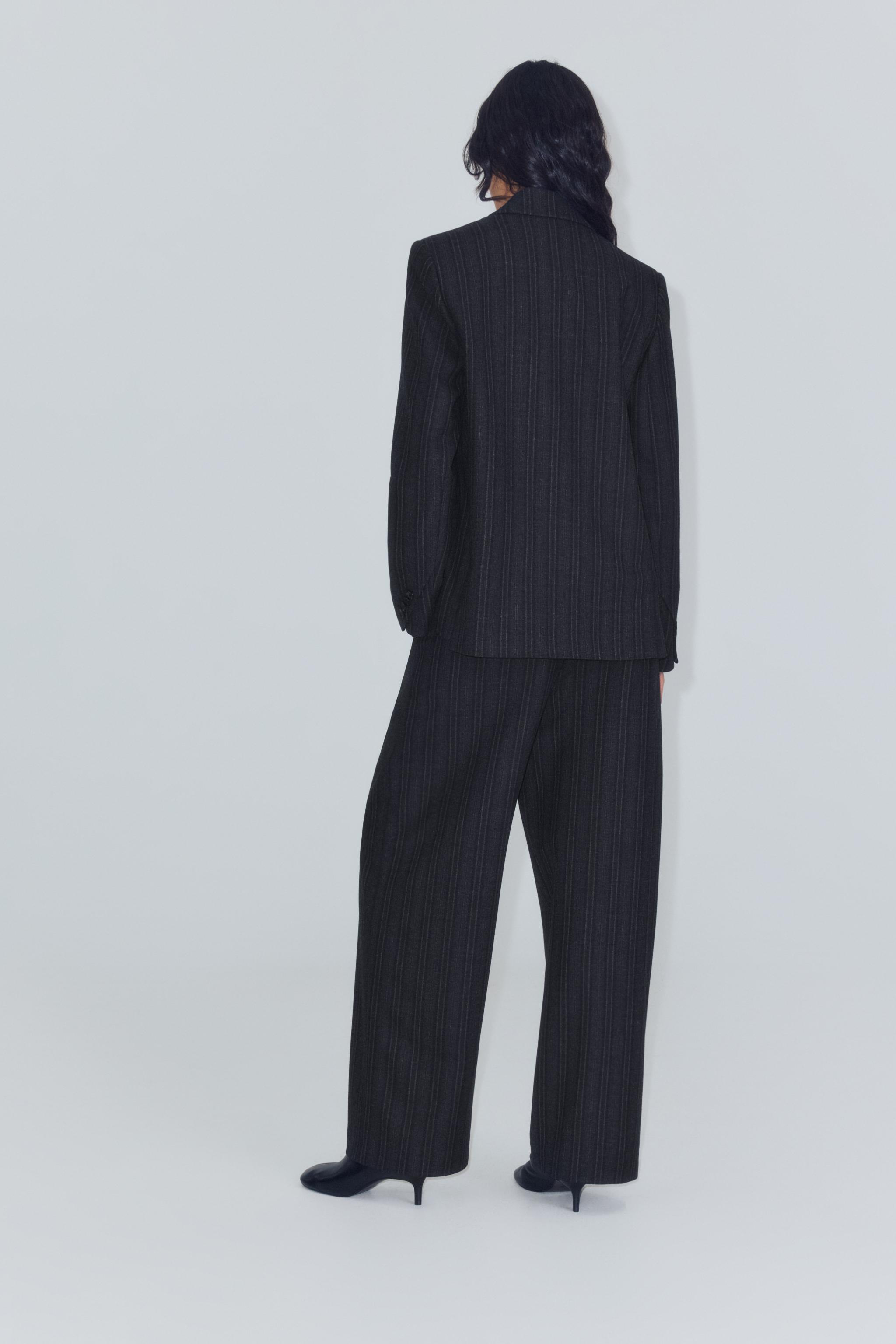 ZW COLLECTION STRIPED STRAIGHT BLAZER