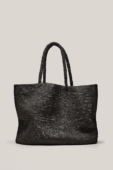 Zara 100% raffia maxi tote bag - LIMITED EDITION - Brown - Image 0