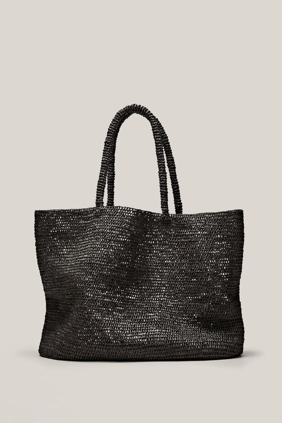 100% raffia maxi tote bag - LIMITED EDITION from Zara - $420