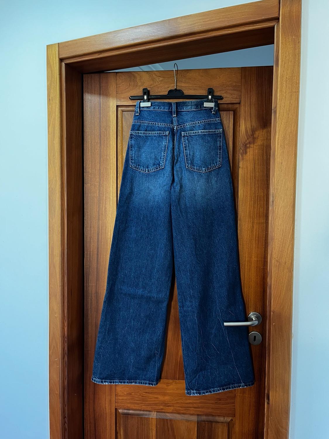 TRF WIDE-LEG CROSSED WAIST HIGH-WAIST JEANS - Image 2