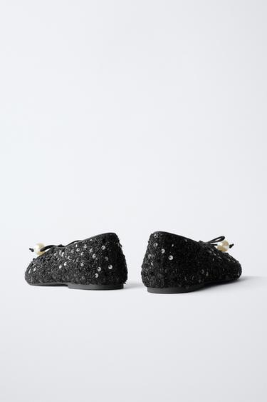 BALLERINES PERLES - Noir de Zara - Image 4