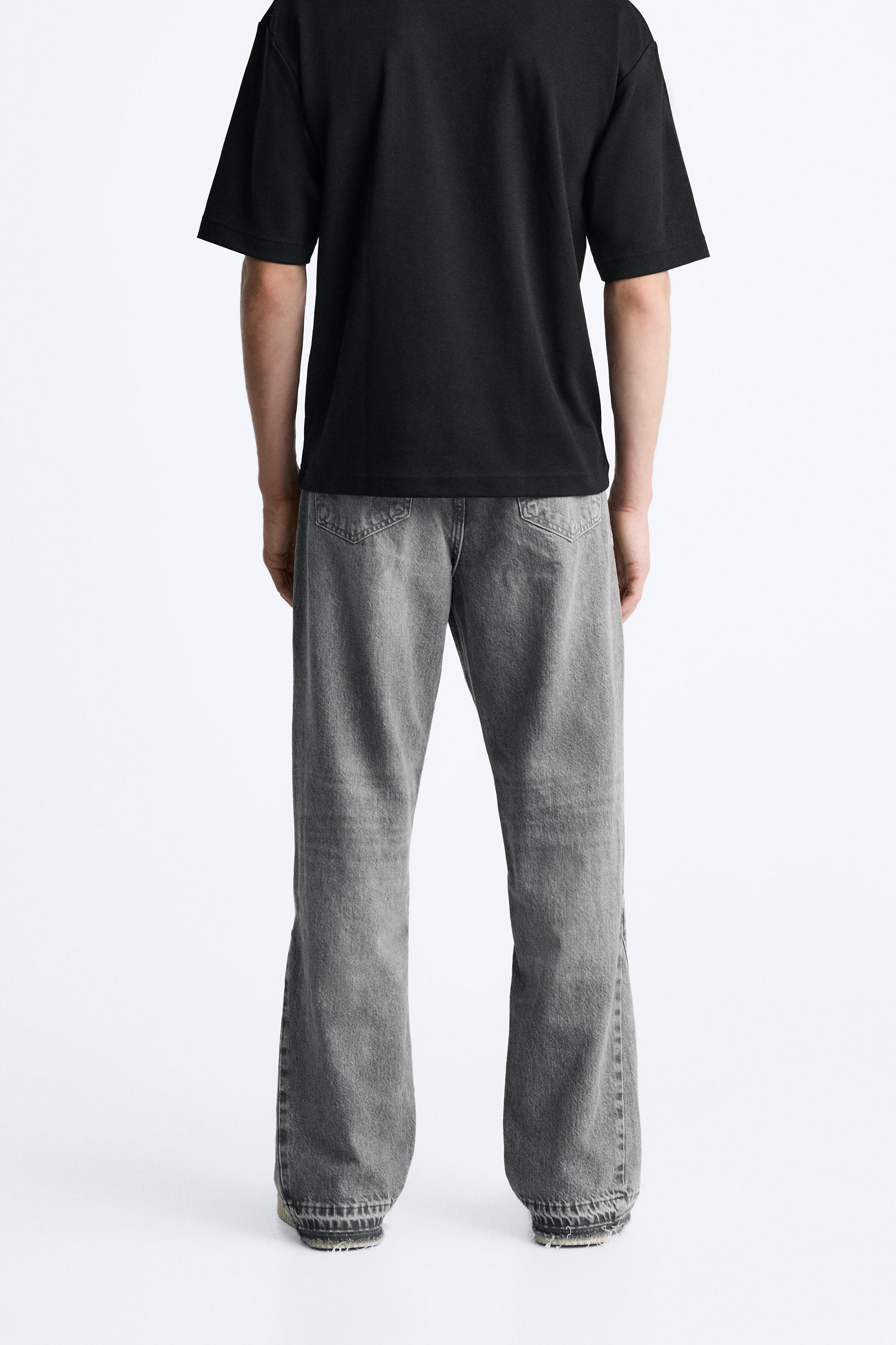 FLARED FIT デニムパンツ - グレー | ZARA Japan / 日本