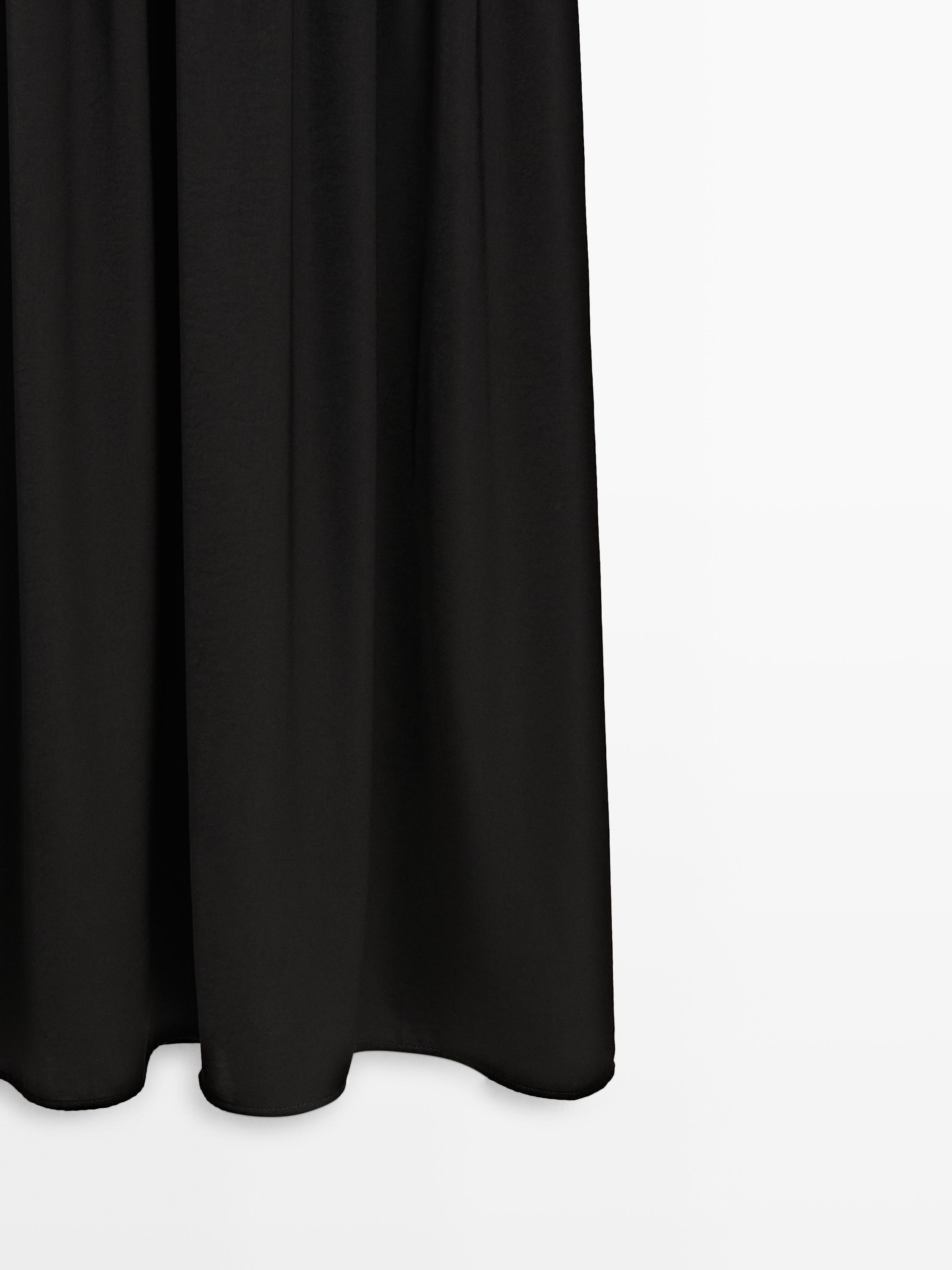 Robe midi en maille contrastante