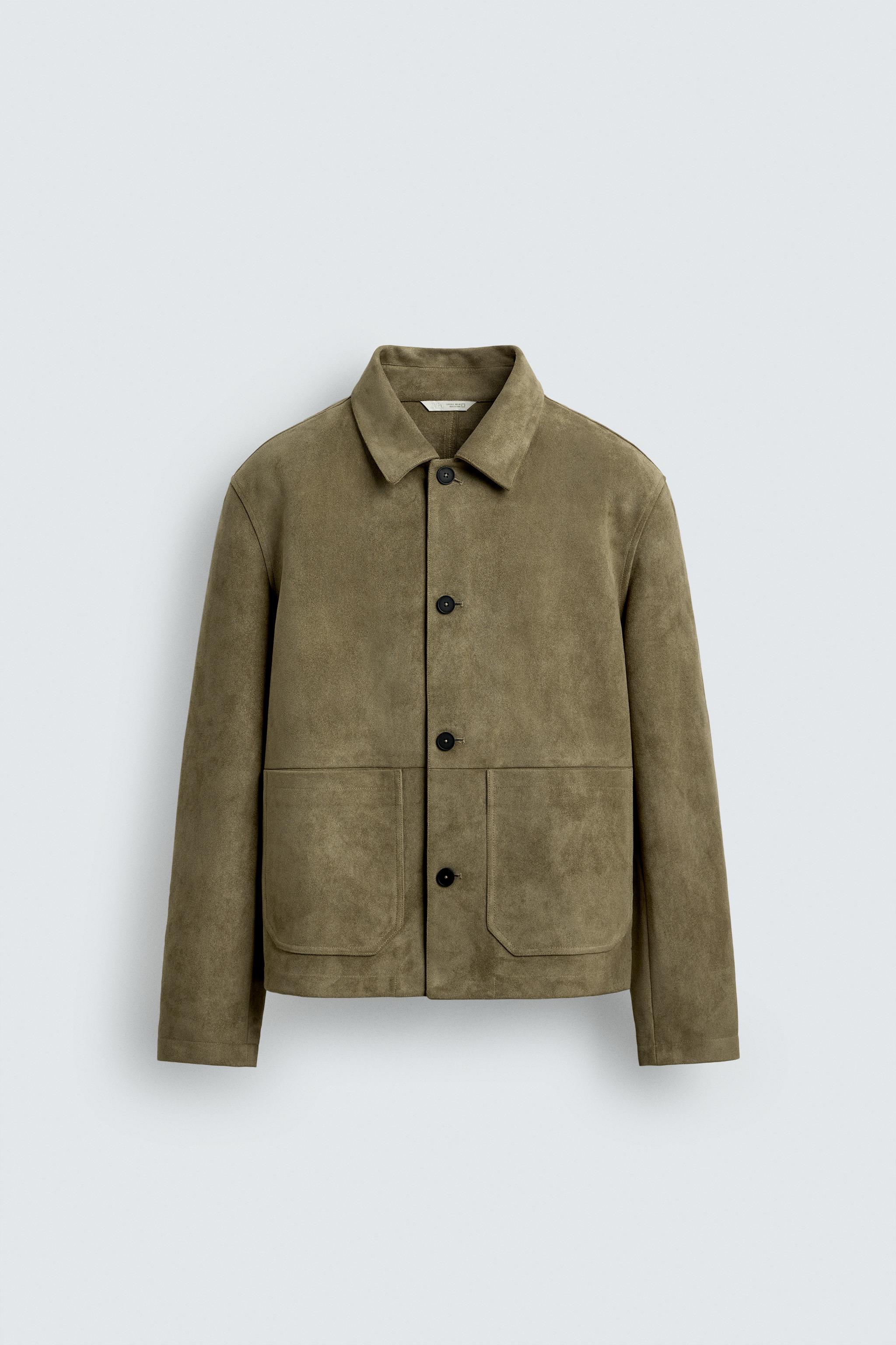 BLOUSON EFFET DAIM AVEC POCHES
