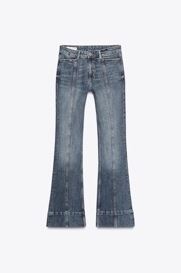 Z1975 FLARE SEAM TROUSERS - Blue / Green by Zara - Image 0