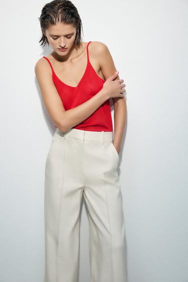 ZW COLLECTION WIDE-LEG TROUSERS - Ivory by Zara - Image 4