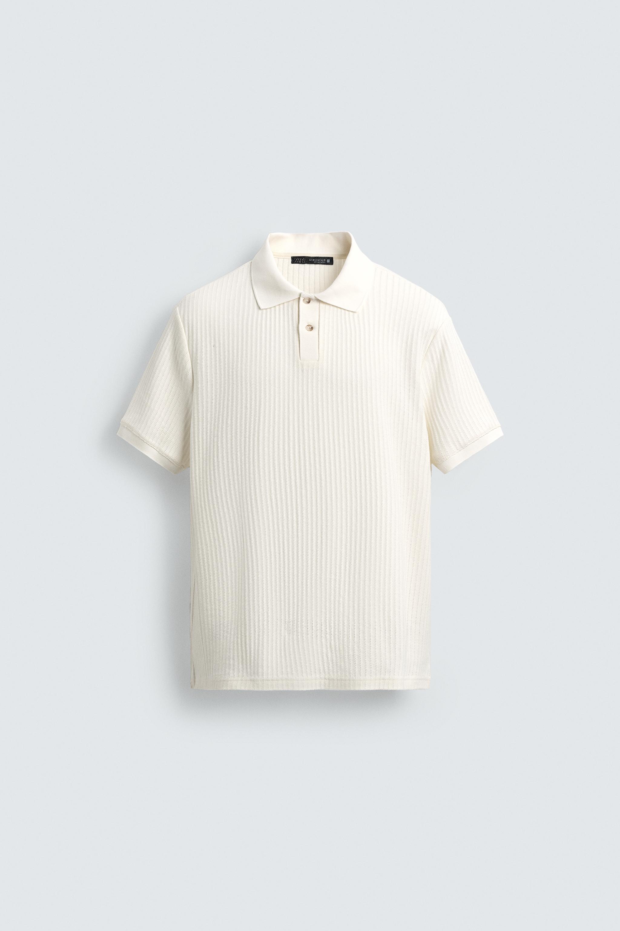 REGULAR FIT RIBBED POLO SHIRT - Navy blue | ZARA Canada