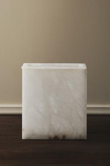 Zara ALABASTER BATHROOM BIN - 白色