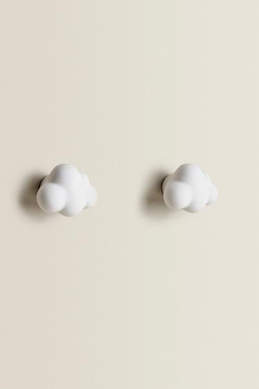 LOT BOUTONS DE PORTE ENFANTS NUAGE (LOT DE 2) - Blanc de Zara - Image 1