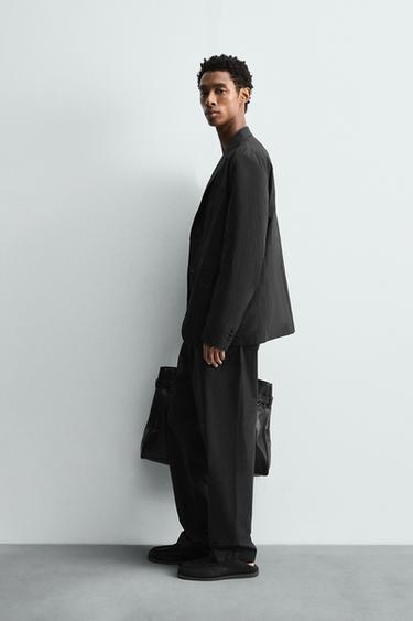 POPLIN SUIT TROUSERS - Charcoal by Zara - Image 3