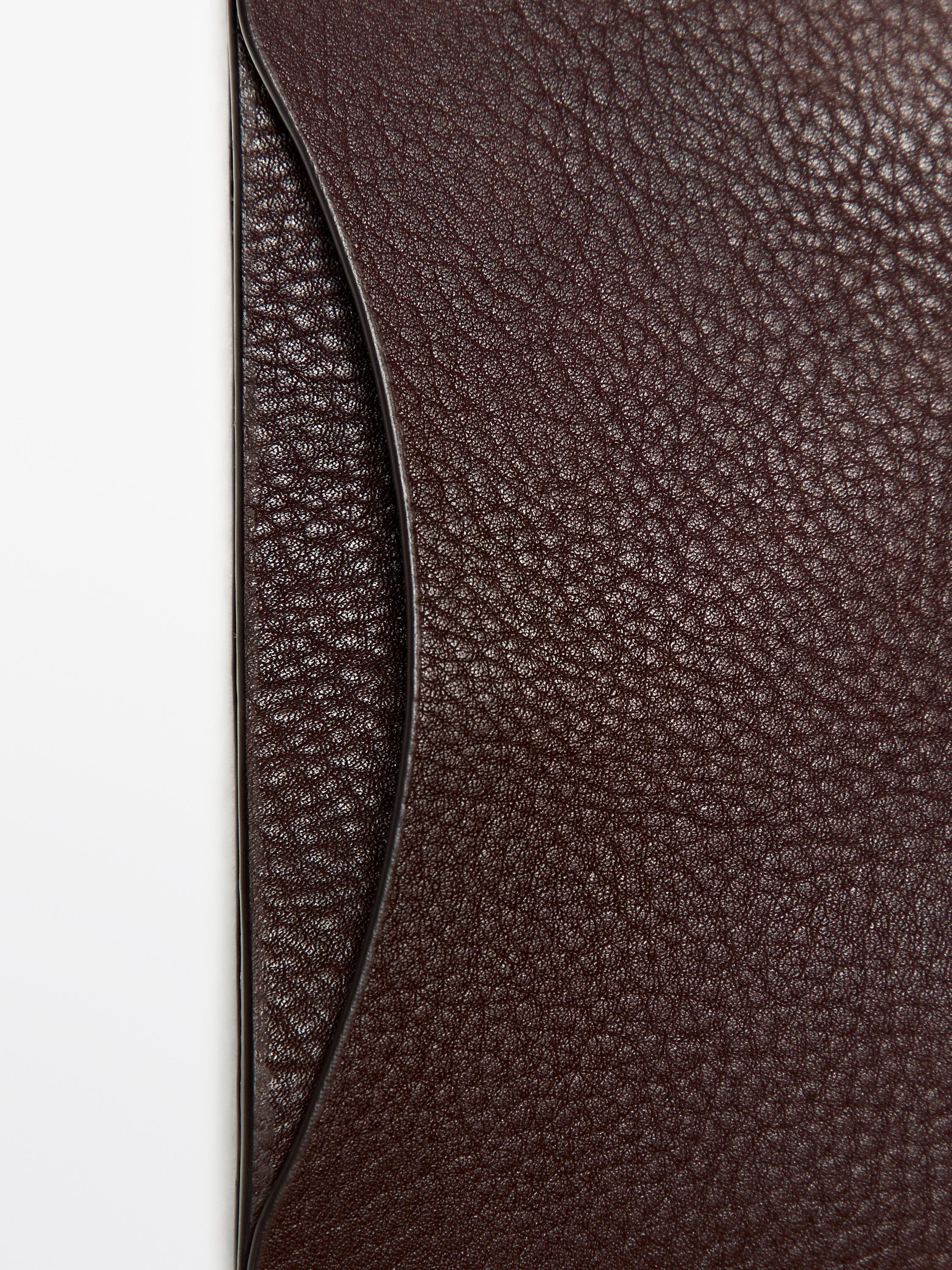 Nappa leather card holder