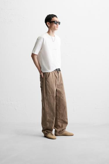 WASHED PRINT T-SHIRT - Oyster-white by Zara - Image 3