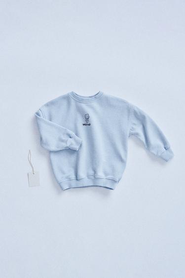 ZARA TIMELESS - SUDADERA DETALLE BORDADO - Azul de Zara - Imagen 0
