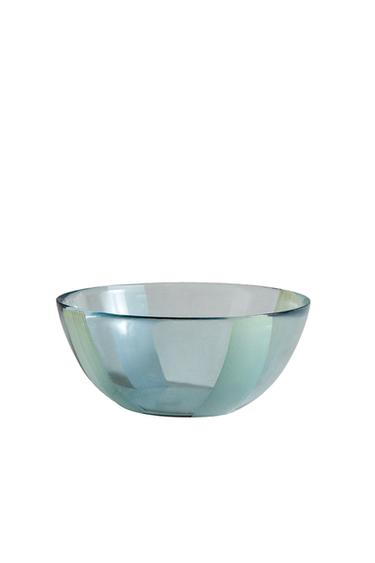 وعاء زجاج مخطط - أزرق الخاص بـ Zara