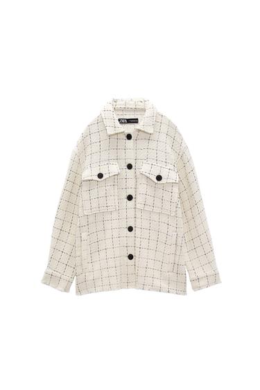 TEXTURED CHECK OVERSHIRT
