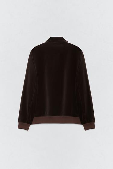 BLOUSON REGULAR FIT EN VELOURS SOSHIOTSUKI X ZARA - Marron de Zara - Image 4