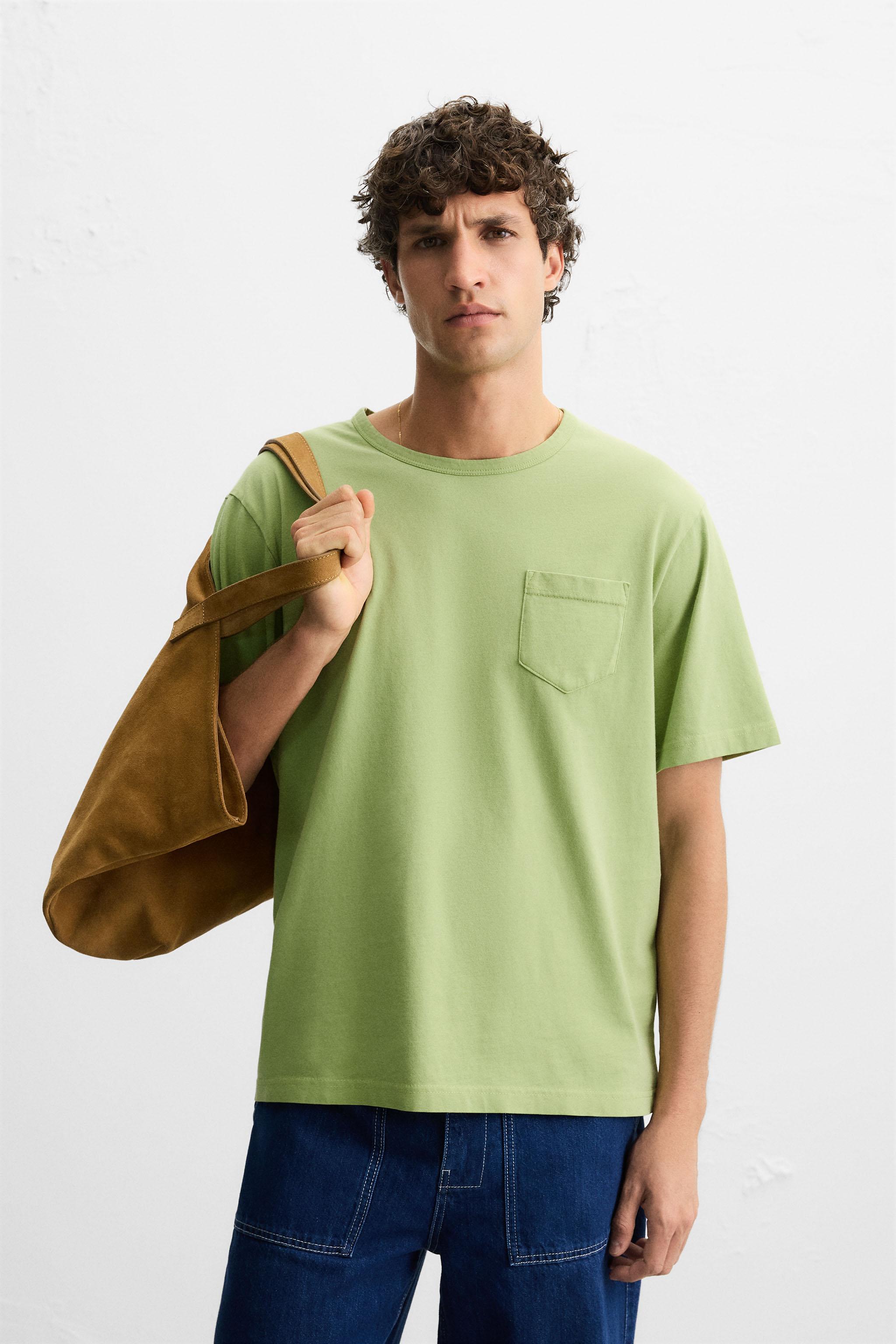 Tシャツ・カットソー ZANONE Men T-shirt Green 810184Z1353 Z4874 Zanone Cotton T-shirt | Green | FARFETCH ZA