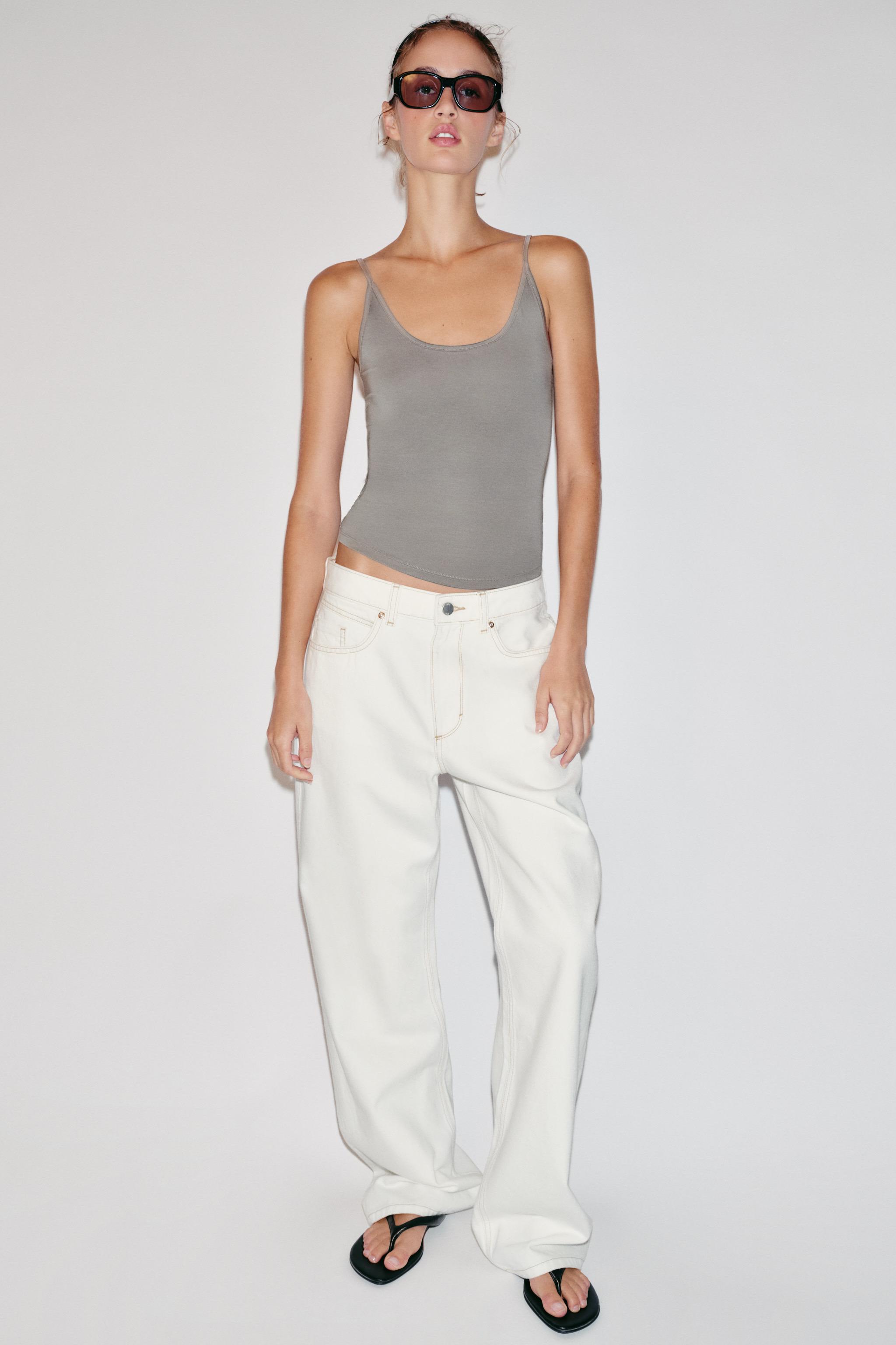 Zara İNCE ASKILI TOP