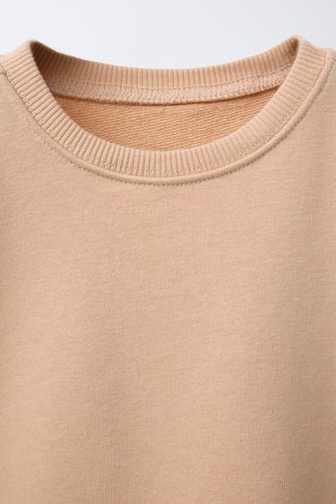 ENSEMBLE T-SHIRT ET BERMUDA UNI MEDIUM WEIGHT - Beige de Zara - Image 2