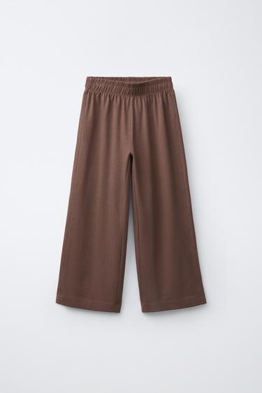 PANTALÓN WIDE LEG HEAVY WEIGHT - Marrón de Zara
