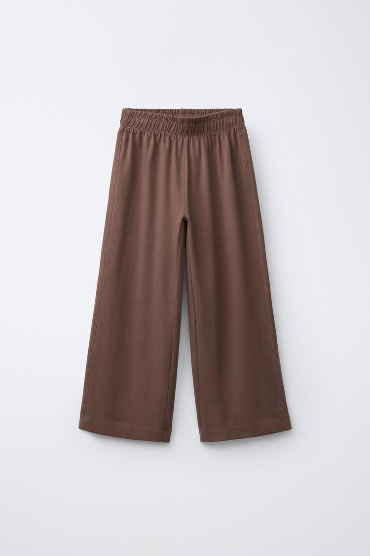 HEAVYWEIGHT WIDE LEG PANTS — Brown