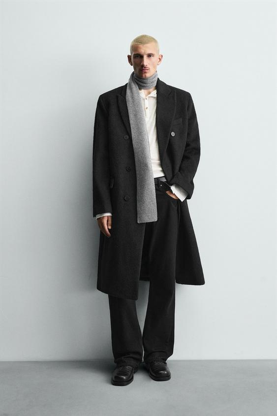 DOUBLE-BREASTED WOOL COAT