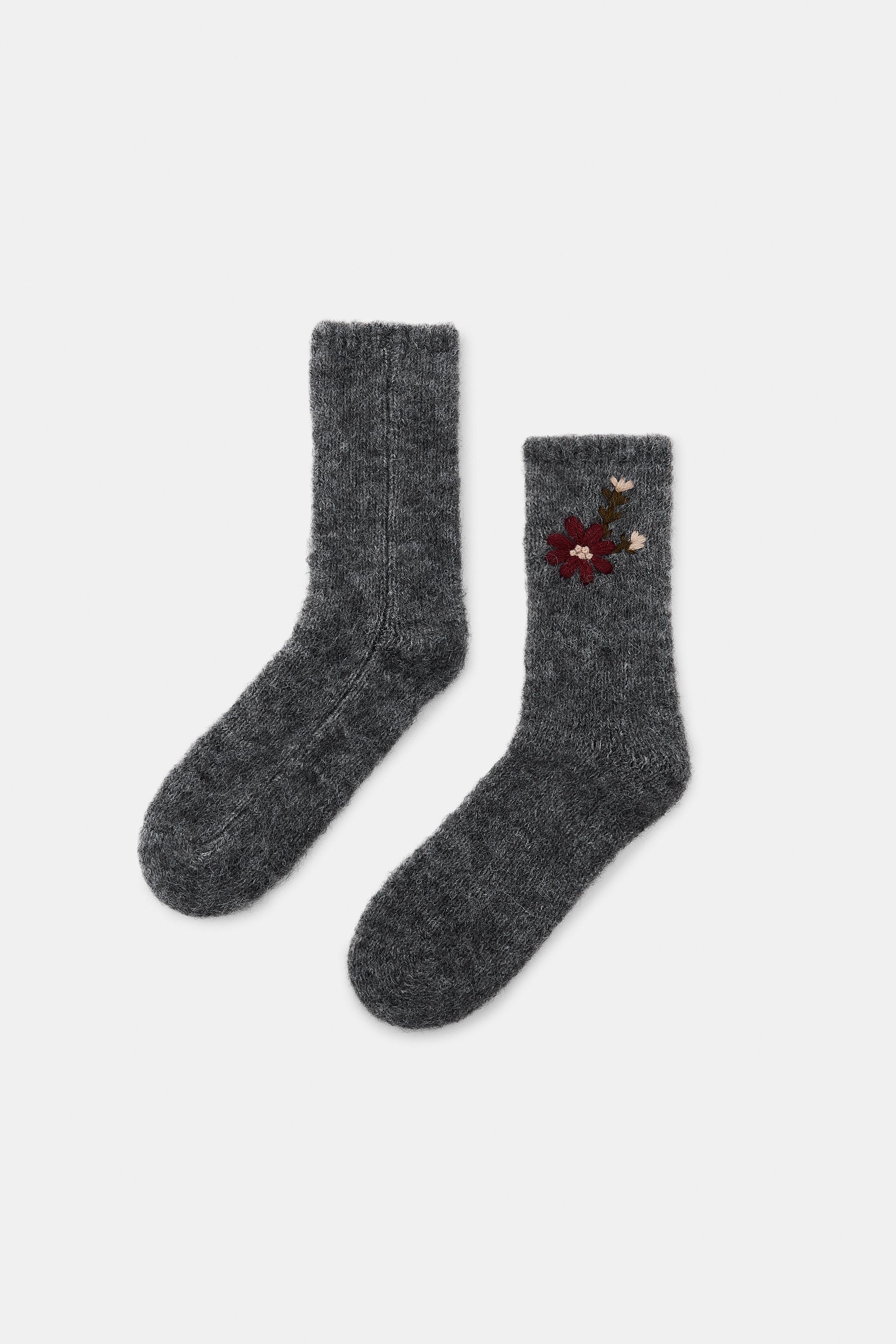CHAUSSETTES BRODERIE FLORALE