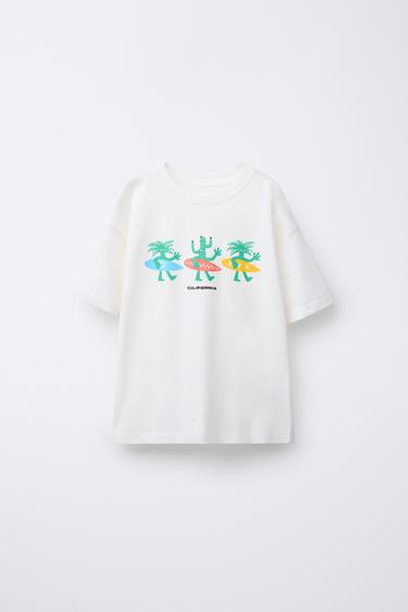 PRINTED T-SHIRT - White by Zara