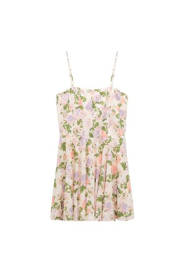 FLORAL CORSETRY-INSPIRED DRESS