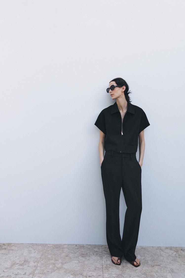 ZW COLLECTION クロップドジャケット - ブラック | ZARA Japan / 日本