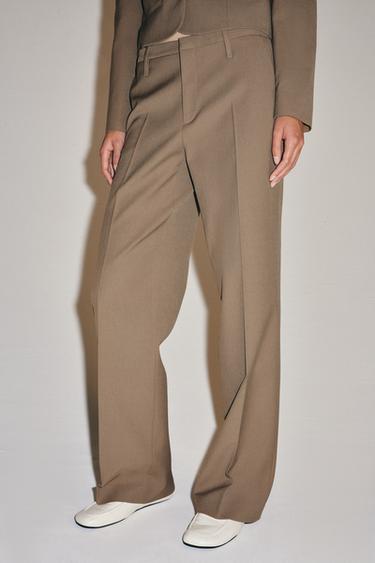 ZW COLLECTION HOSE MIT BUND - Karamell von Zara