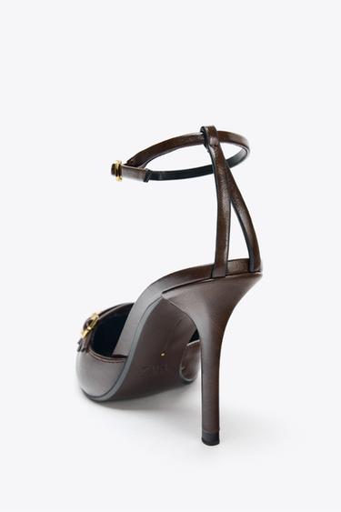 BUCKLED HIGH-HEEL SHOES - Brown by Zara - Image 4