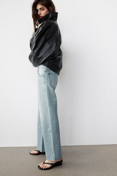 TRF LOW-RISE STRAIGHT JEANS - Sky blue by Zara