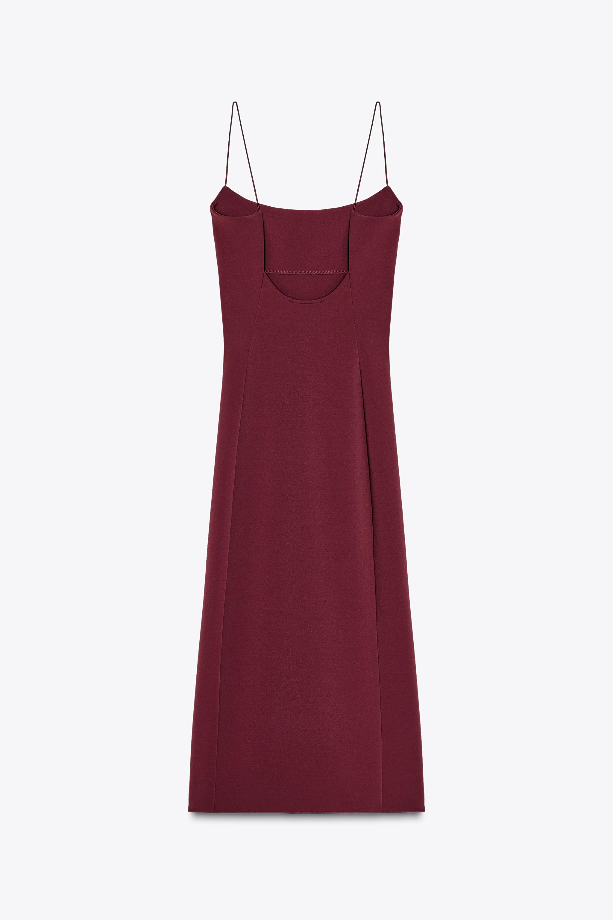 STRETCH MIDI DRESS - Oyster-white | ZARA United States