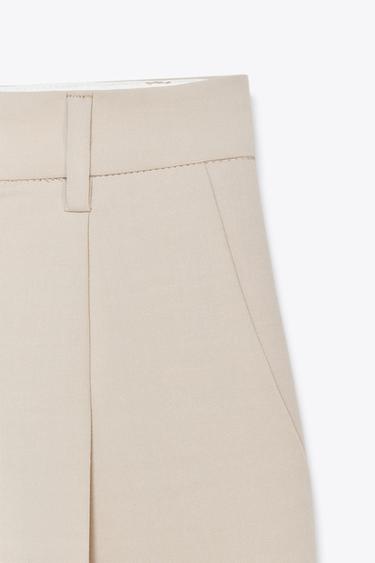 PANTALON À PINCES - Beige de Zara - Image 7