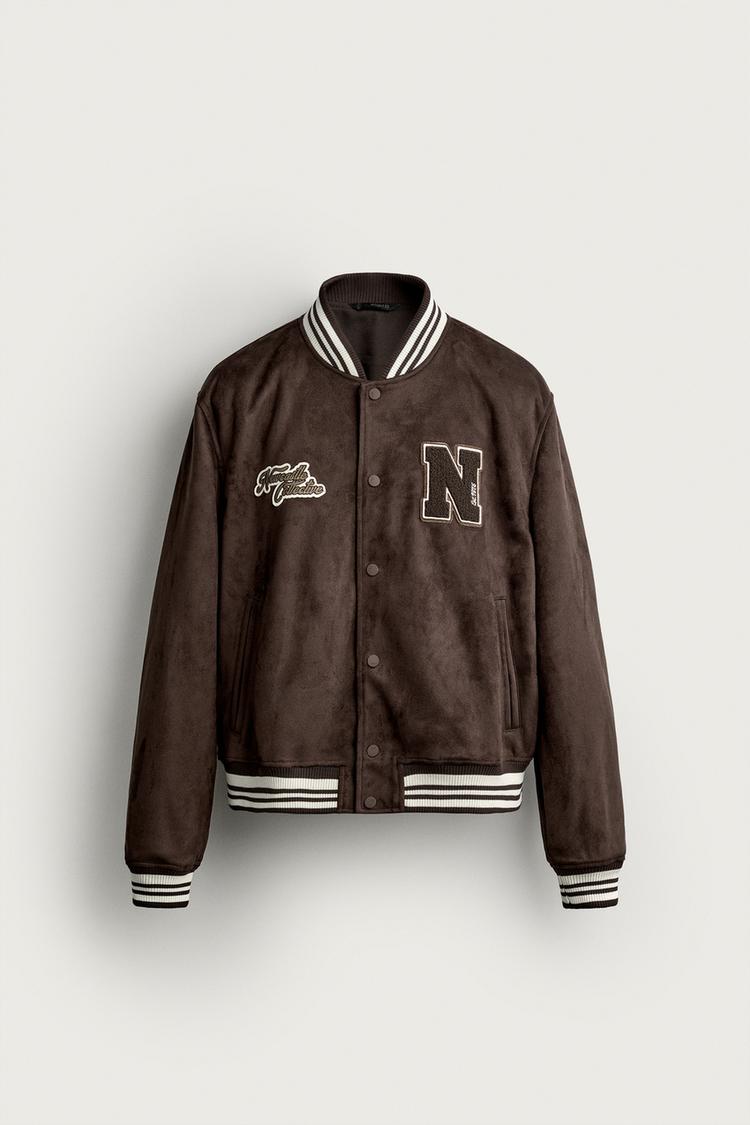 Cazadora bomber efecto ante parches