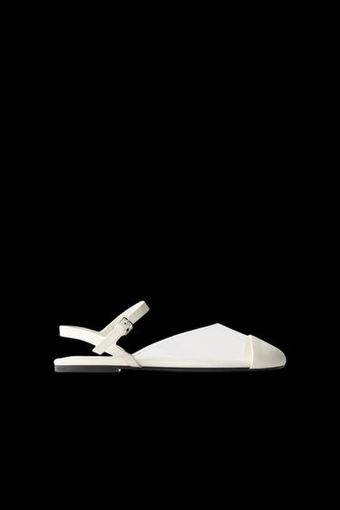 VINYL SLINGBACK SHOES - White by Zara
