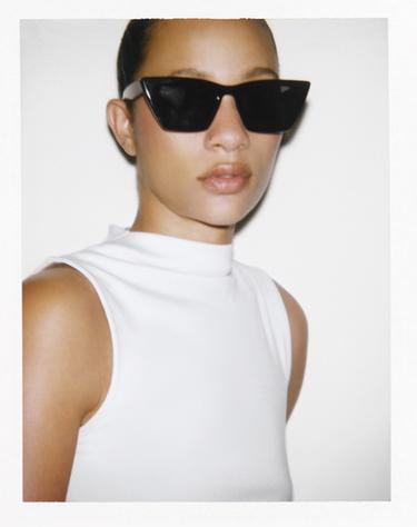 ТОП ИЗ ХЛОПКА И МОДАЛА — БЕЛЫЙ от Zara