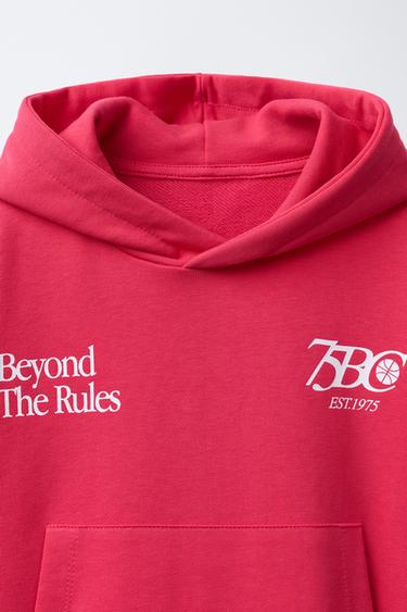 SLOGAN HOODIE AND BERMUDA SHORTS SET - Pink by Zara - Image 3