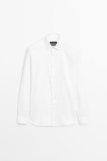 Slim fit 100% cotton Oxford shirt — White 1