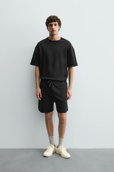 СВІТШОТ RELAXED FIT ІЗ ІНТЕРЛОКУ - Чорний Zara