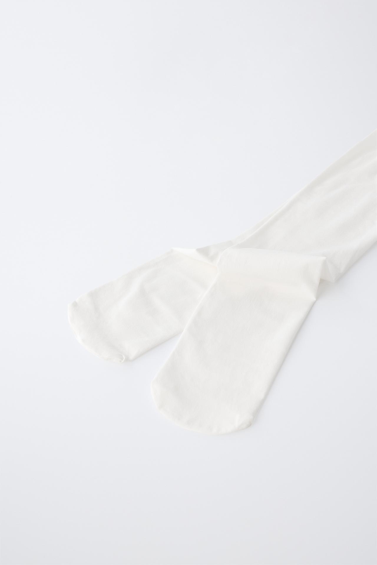 MICROFIBER SOLID TIGHTS — White