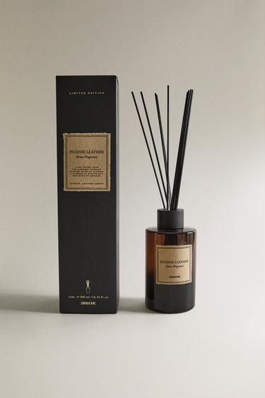 (500 ML) INCENSE LEATHER REED DIFFUSERS - Bronze by Zara